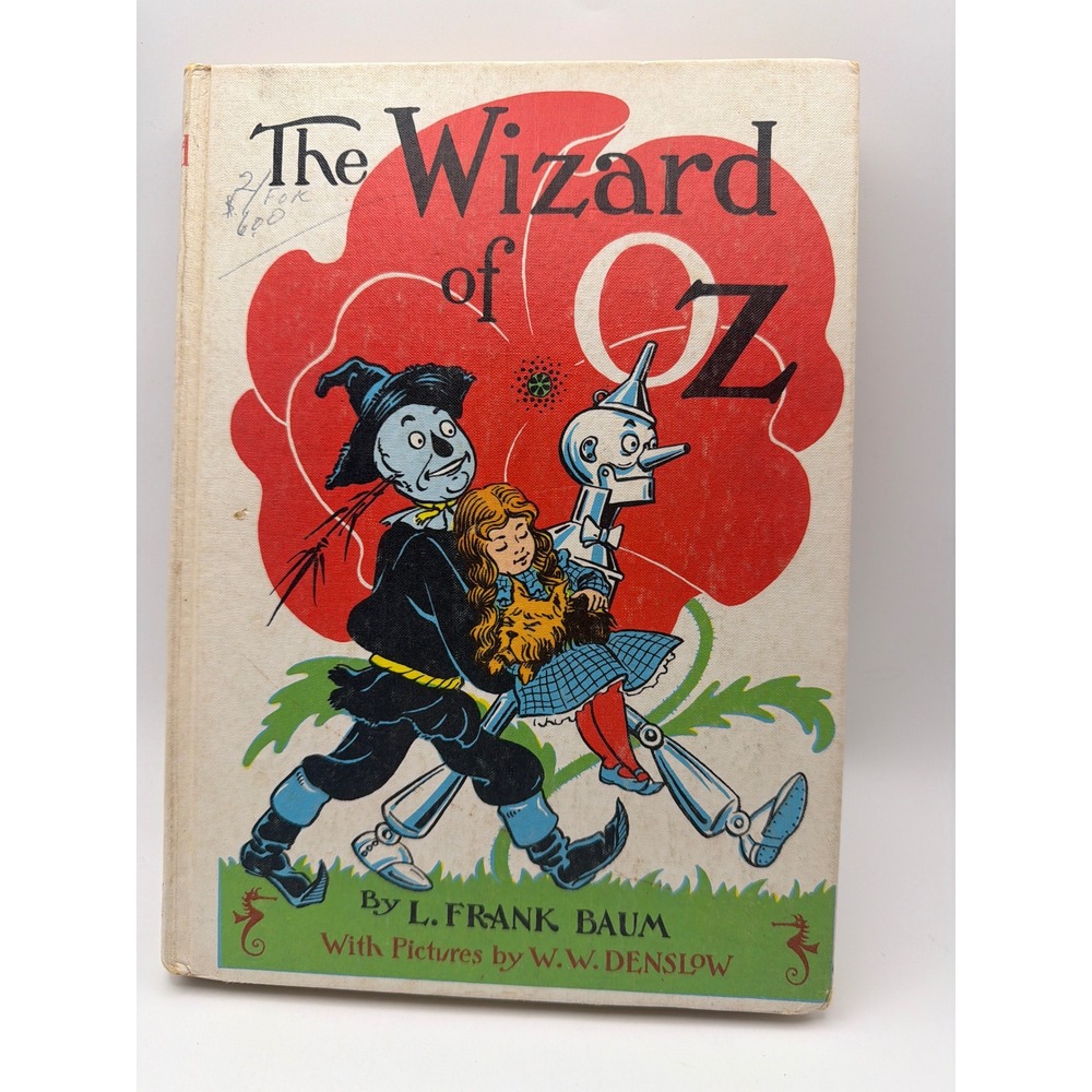 The Wizard of Oz L Frank Baum 1956 Reilly & Lee Co WW Denslow Hardcover Book